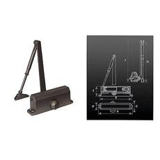 Доводчик дверной Н-М №3S (до 80кг) бронза морозост.