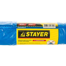 Мешки для мусора полиэтиленовые   60л с завязками 22мкм (20шт)