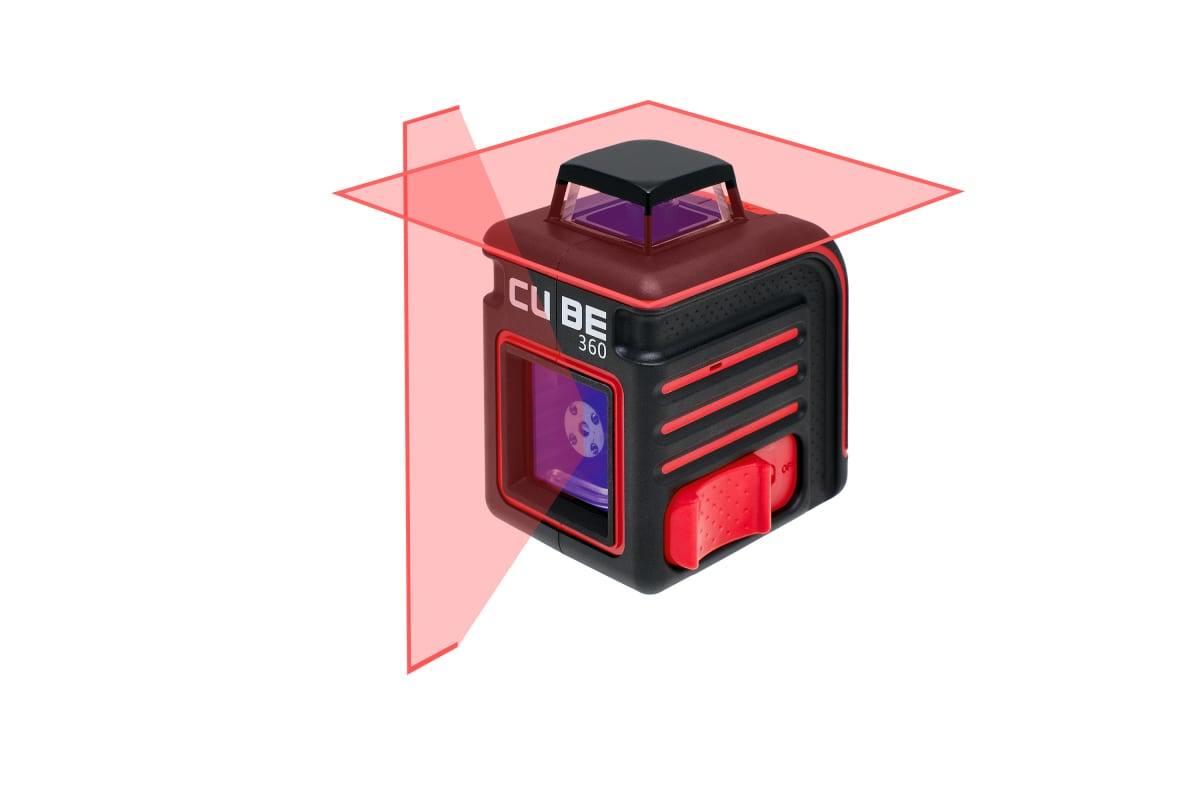 Лазерный уровень ADA CUBE 360, проекция 2лин (1 лин 360°), кр. луч