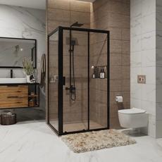 Душевое ограждение NG62-NG80 1200х800х1950 без поддона с хромированными профилями 