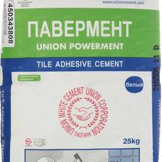 Клей  для  плитки белый, Павермент Юнион, 25 кг