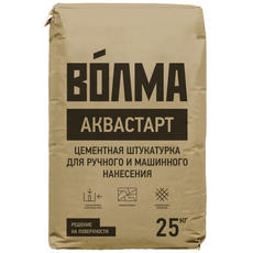 Штукатурка цементная, для ручного и машинного нанесения, Волма Аквастарт, 25кг
