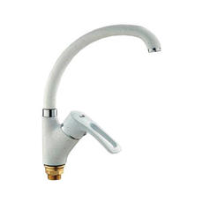 Смеситель д/кухни рычажный F4166-8 белый гранит