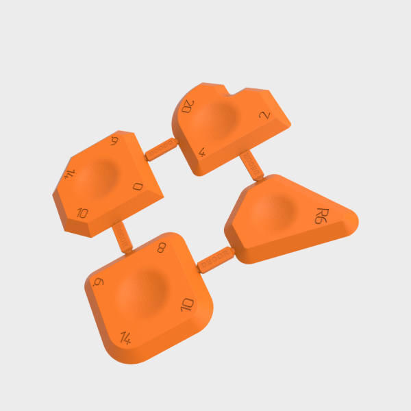 шпатели для формирования швов (набор из 4шт) DECOR 1/125