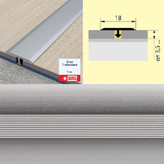 Стык Т-образный (укороченная ножка) 18 мм 0,9 алюминий
