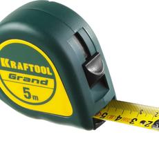 Рулетка с обрезиненным пластиковым корпусом, KRAFTOOL, Китай, 5м*25мм