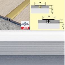 Стык Т-образный (укороченная ножка) 14 мм 0,9 анод. серебро матовый