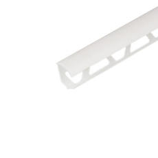 Раскладка п/плитку 8мм  белая наруж. 2,5 м 