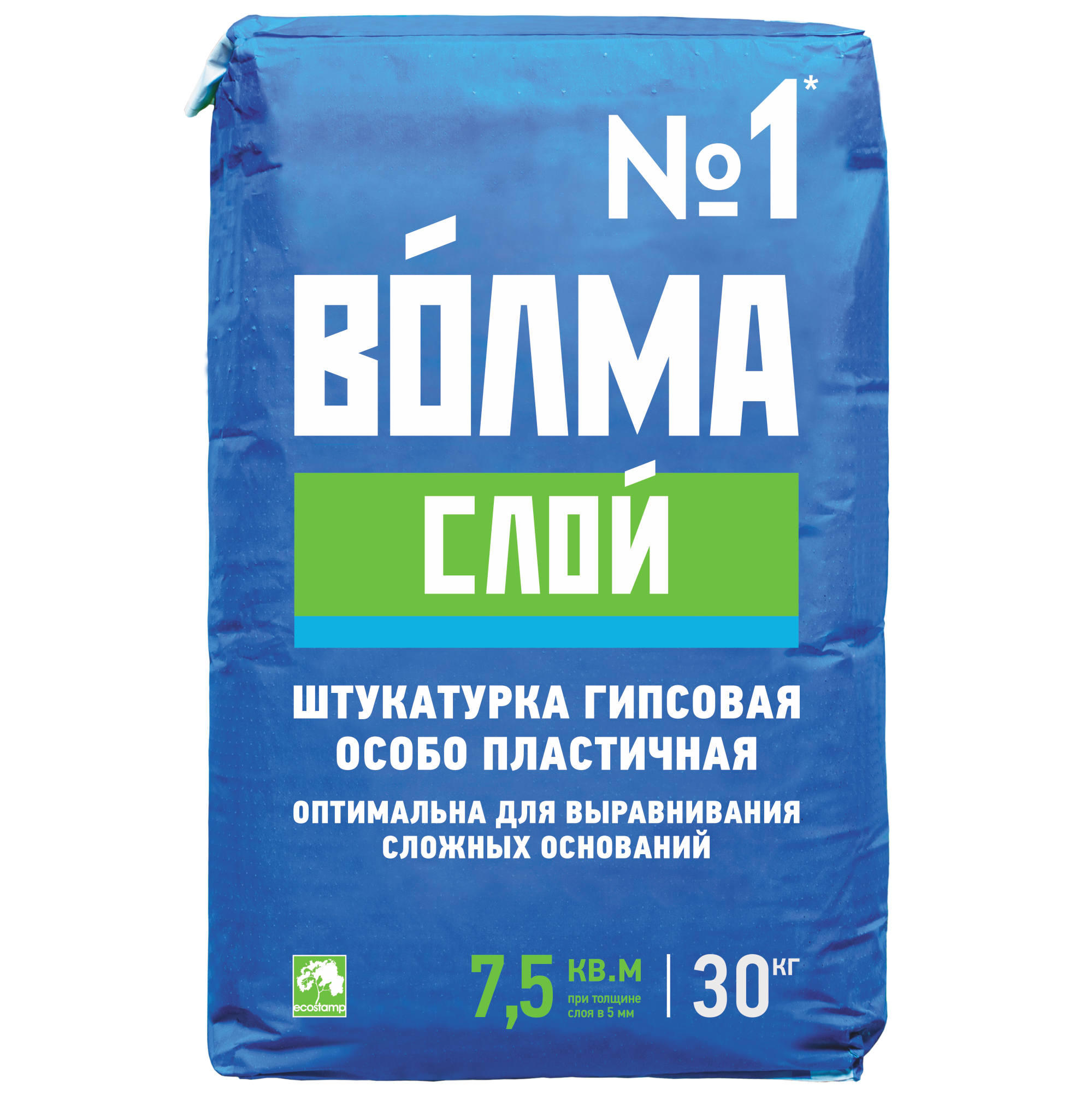 Штукатурка гипсовая Волма Слой, 30кг Штукатурка гипсовая Волма Слой, 30кг
