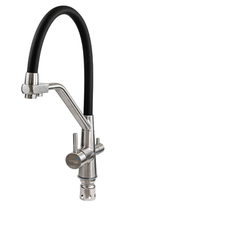 Смеситель д/кухни рычажный нерж c п-к фильтру Черный AQUAVISTA 19007