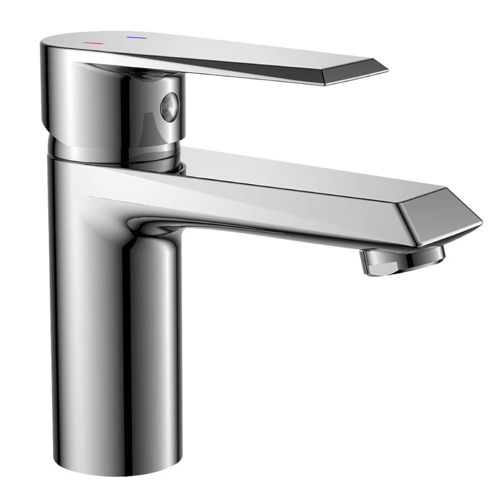 Смеситель д/раковины рычажный RS28-11 монолитный (35мм), хром 