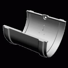 Водосточные системы ТН ПВХ соединитель желоба, белый, арт. 70 шт. в кор., 359444