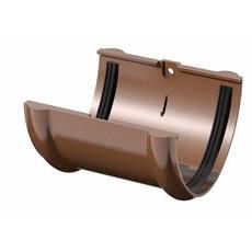 Водосточные системы ТН ПВХ соединитель желоба, коричневый, 70 шт. в кор., арт. 359459