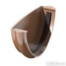 Водосточные системы ТН ПВХ заглушка желоба, коричневый, 5 шт. в упак., арт. 359454