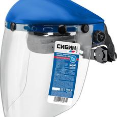 Щиток лицевой защитный 200х400 мм, поликарбонат 2 мм, с храповиком СИБИН