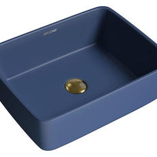 Умывальник накладной, 480х370х130 синий матовый GR-3016BLM