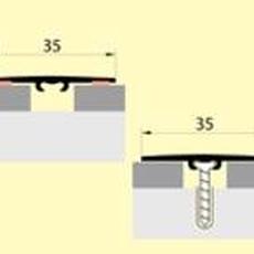Стык разноуровневый с дюбелем 30мм со скрытым креплением