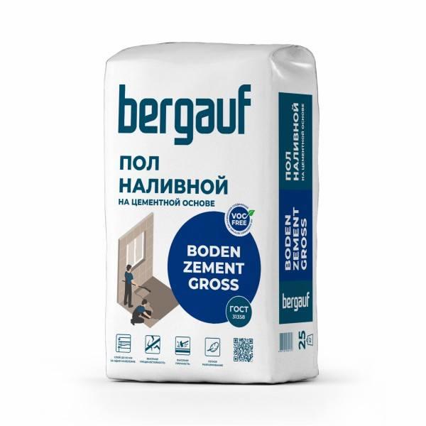 Пол наливной БЕРГАУФ Boden Zement Gross 25кг (5-50 мм) 1/56 Пол наливной БЕРГАУФ Boden Zement Gross 25кг (5-50 мм) 1/56