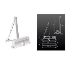 Доводчик дверной Н-М №4S (до 80-120кг) белый морозост.