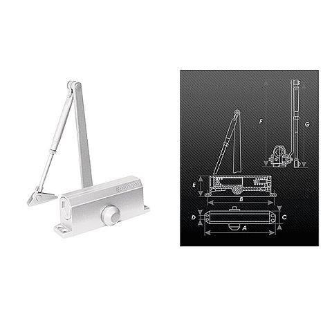 Доводчик дверной Н-М №4S (до 80-120кг) белый морозост.