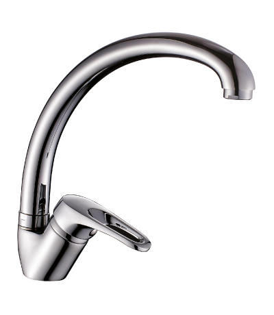 Смеситель д/кухни рычажный B35-25 с высоким поворотным изливом 242 мм 