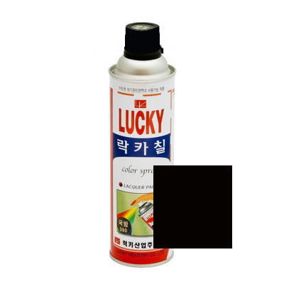 Аэрозольная краска в баллончике Lucky черная матовая 530 мл Аэрозольная краска в баллончике Lucky черная матовая 530 мл