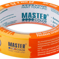 Скотч малярный золотист., рисовая бумага, термостойкий  24 мм х 25 м   1/48