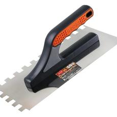 Гладилка зубчатая нержавеющая с деревянной ручкой, DECOR, 6*6мм