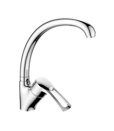 Смеситель д/кухни рычажный T40-23 с поворотным изливом хром