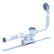 Сифон Ани д/ванн с выпус.и перелив. (Е255) регулируемый 1 1/2