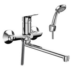 Смеситель д/ванны рычажный RS29-33 с плоским изливом 350 мм, хром