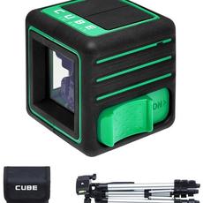 Лазерный уровень ADA CUBE 3D Green (комплект), проекция 3 лин, зел. луч