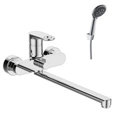 Смеситель д/ванны рычажный RS33-32 с плоским изливом 350 мм, хром