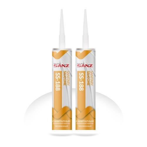 Герметик санит силикон прозрач SANZ 280 мл