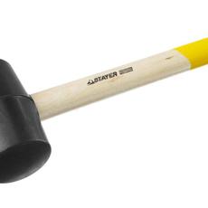 Черная резиновая киянка с деревянной ручкой, STAYER, 0,34кг