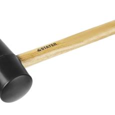 Черная резиновая киянка с деревянной ручкой, STAYER, 0,45кг