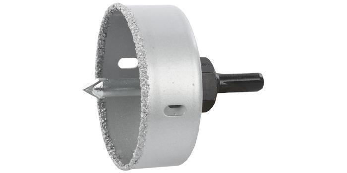 Коронка-чашка 67мм с карбид-вольфрамовой крошкой, в сборе, высота 25мм, ЗУБР 