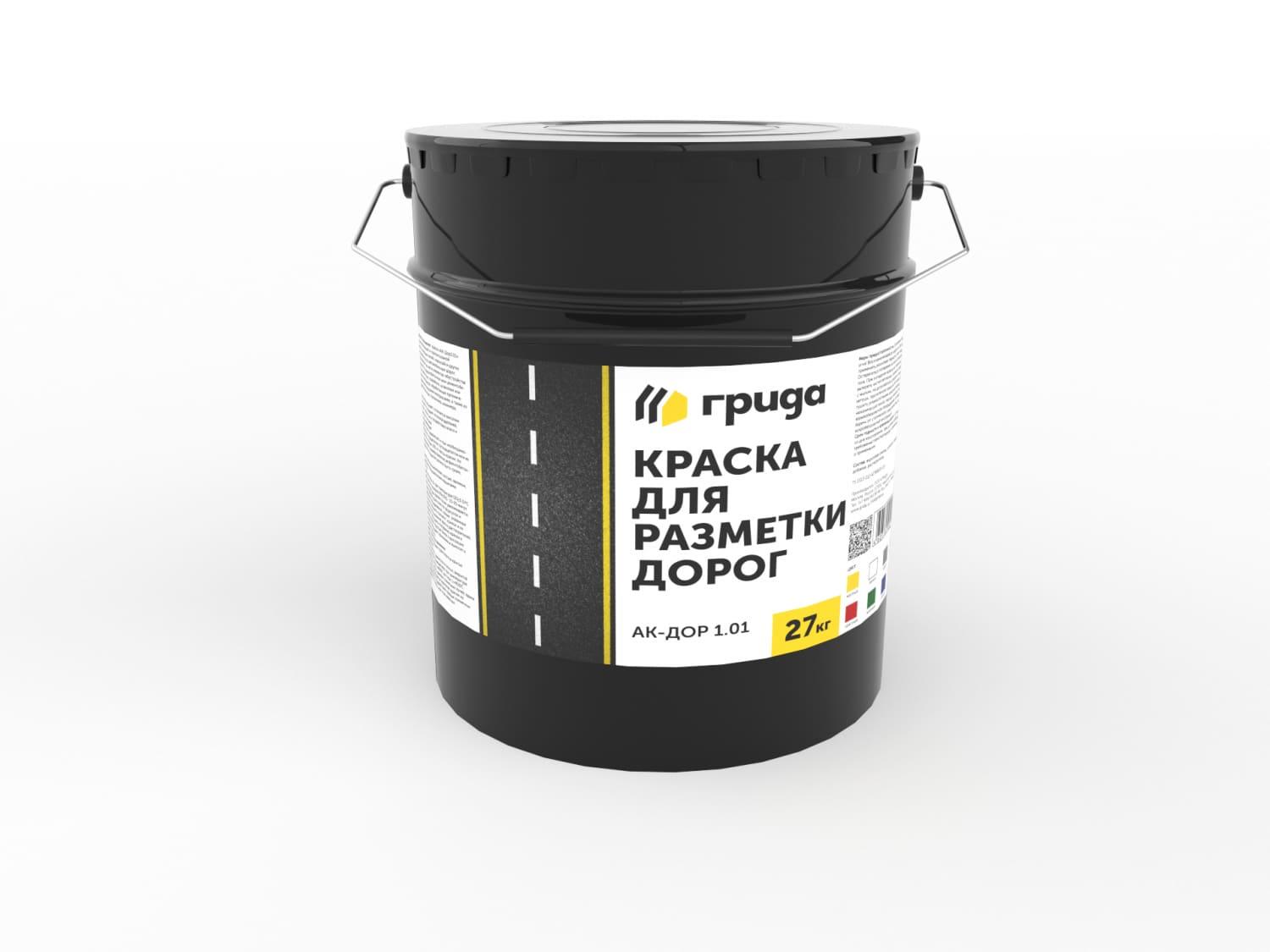 я/Краска АК-Дор 1,01 для разметки дорог, желтая, 27кг, Грида я/Краска АК-Дор 1,01 для разметки дорог, желтая, 27кг, Грида