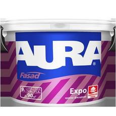Акриловая матовая краска для фасадов и помещений с повышенной влажностью, ДЛЯ КОЛЕРОВКИ, АУРА Expo, 0,9л/1,1кг