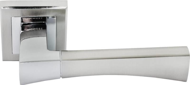 Ручка дверная Rucetti RAP 12-S SN/CP белый никель