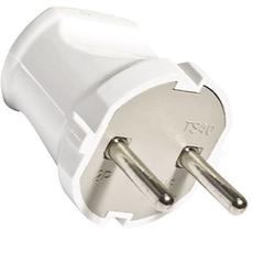 Вилка прямая 6А белая UNIVERSAL 