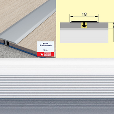 Стык Т-образный (укороченная ножка) 18 мм 0,9 анод. серебро матовый