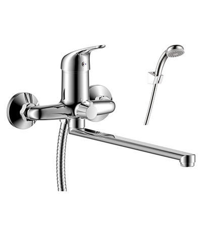 Смеситель д/ванны рычажный Y40-32 с плоским изливом 350 мм хром