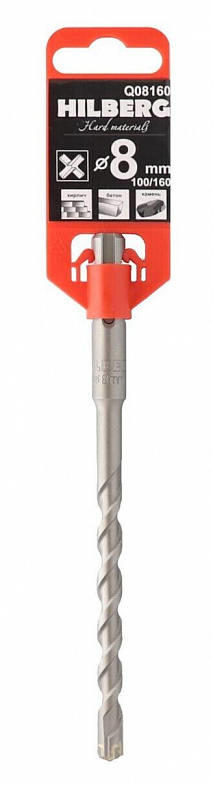 Бур SDS+   8-160мм спираль S4, Hilberg Quadro
