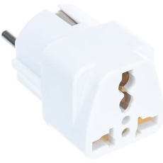 Эл. переходник з/к 16A белый UNIVersal