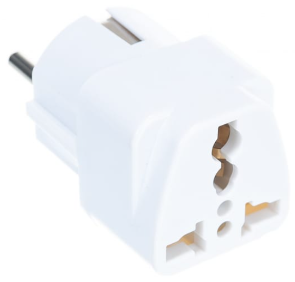 Эл. переходник з/к 16A белый UNIVersal