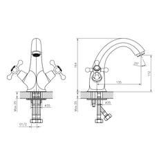 Смеситель д/умывальника буксовый DR54011