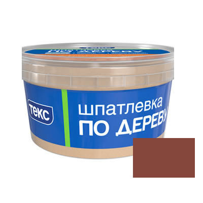 Шпатлевка по дереву для внутренних и наружних работ, цвет махагон, ТЭКС, 0,25кг Шпатлевка по дереву для внутренних и наружних работ, цвет махагон, ТЭКС, 0,25кг