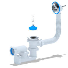 Сифон Ани д/ванн с выпус. и перелив. регулир. 1 1/2