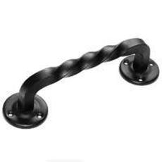 Ручка-скоба 205мм, декоративная, черная 